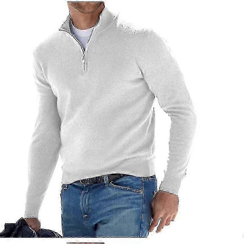 Herren Half Zip Jumper Micro Fleece Tops Pullover Polo Neck Pullover
