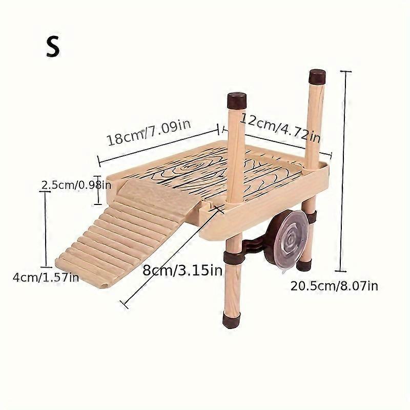 Reptile Paradise Basking Platform - Durable Plastic Resting Island with Safe Ramp, Enhances Aquarium Habitat Comfort, Quick & Easy Installation