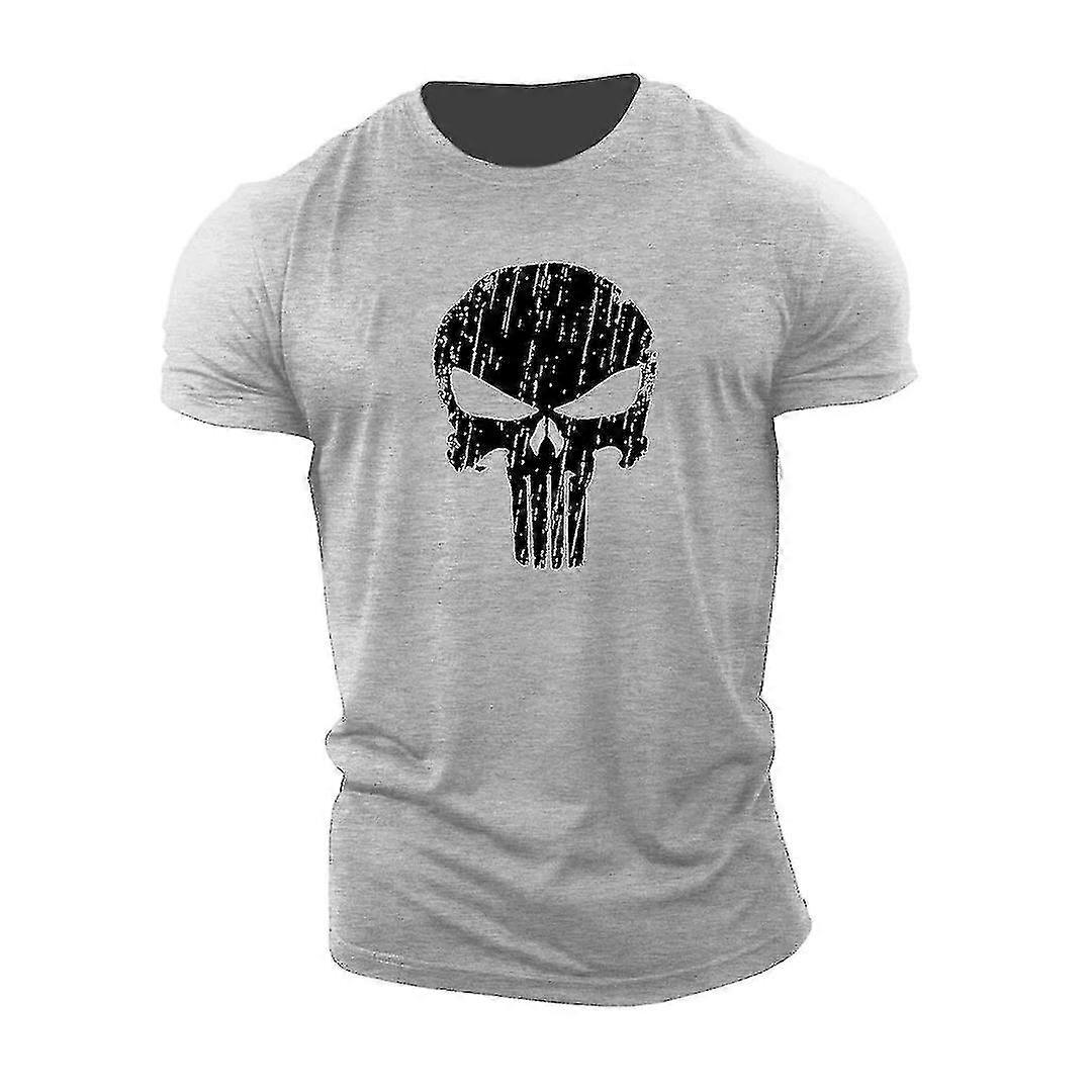 Punisher Skull Bodybuilding Top Koszulka Z Krótkim Rękawem