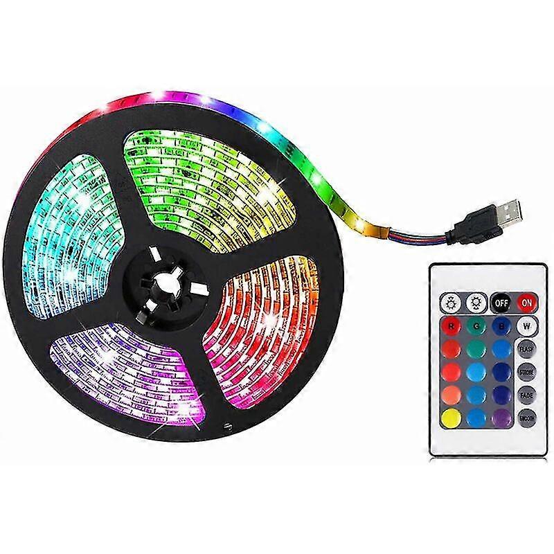 Led-Lichtleiste Usb-Tv-Hintergrundbeleuchtungs-Kit Mit 16-Farben-Fernbedienung (24-Tasten-Fernbedienung), 0,5 M30 Lichter 0,5 M30 Lichter