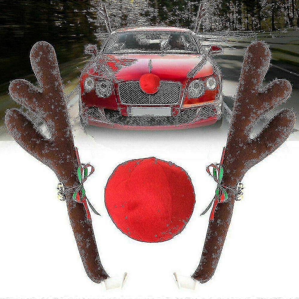 クリスマスフェスティバル装飾アントラーズノーズセットエルクトナカイクリスマスクリスマス車装飾