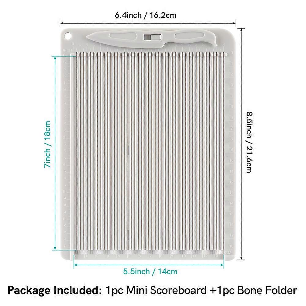 6.4"x 8.5" Mini Score Board Gift Box Envelope Maker Machine Multi-Purpose Scoring Board For Adding Embossed Lines Measuring Tool
