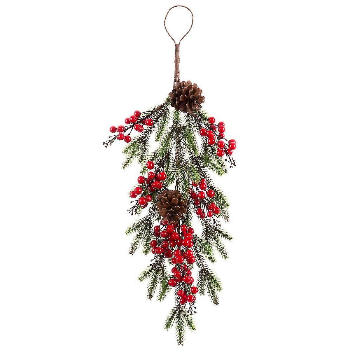 Door Hanger Christmas Red Multicolour Plastic Foam 60 cm