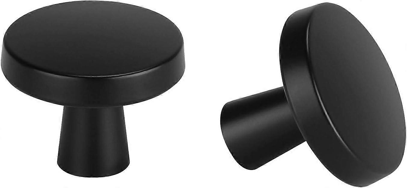 Mushroom Door Knobs Drawer Knobs Black 2 Pack Stainless Steel Cabinet Knobs Black Kitchen Drawer Knobs Round Cupboard Door Knobs