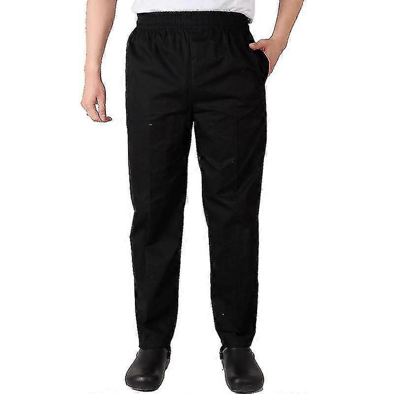 بنطال شيف بخصر مطاطي أحمر مقاس Xl