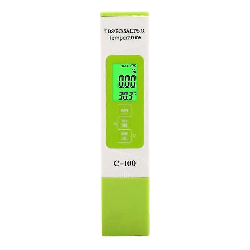 5 in 1 Portable Salinity/Temperature/TDS/EC Digital Seawater Quality Tester for Pools&Aquariums&Sal