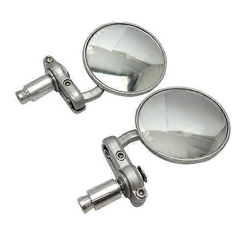 1 Pair 7/8inch Universal Round Handlebar End Motorcycle Rearview Side Mirror