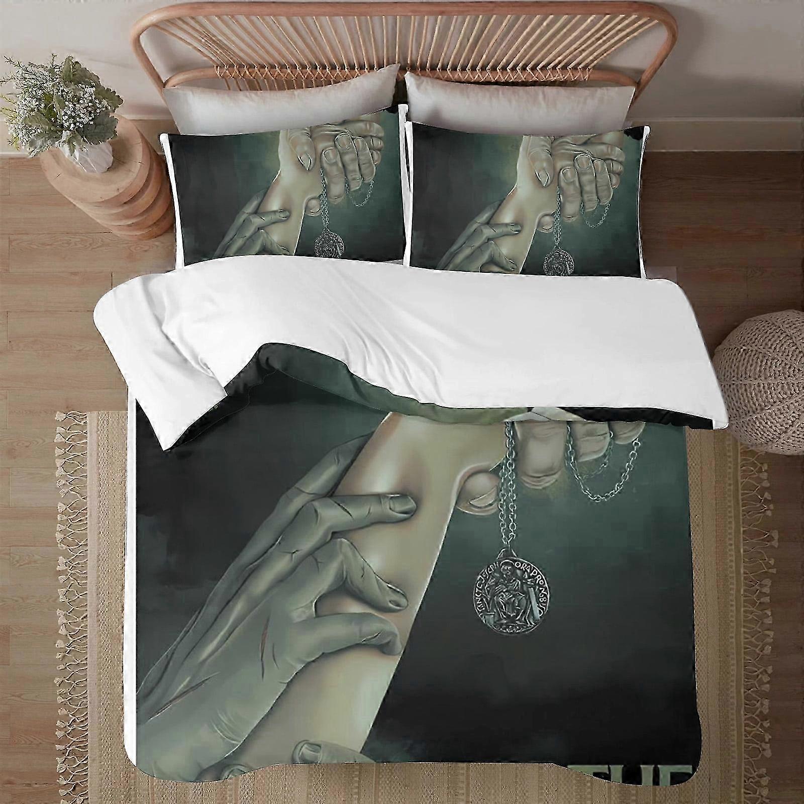 o879 Bed Sheets The Exorcist Soft3D Printed Duvet Cover Bedding Set with Comforter Cover3 Piece Set Includes Pillowcases and Cover Mhine Was (1 Duve
