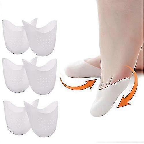 3 Pairs Ballet Silicone Toe Caps Ballet Pointe Pads Toe Sleeves Tip Protector Half Full Toe Protection Protector