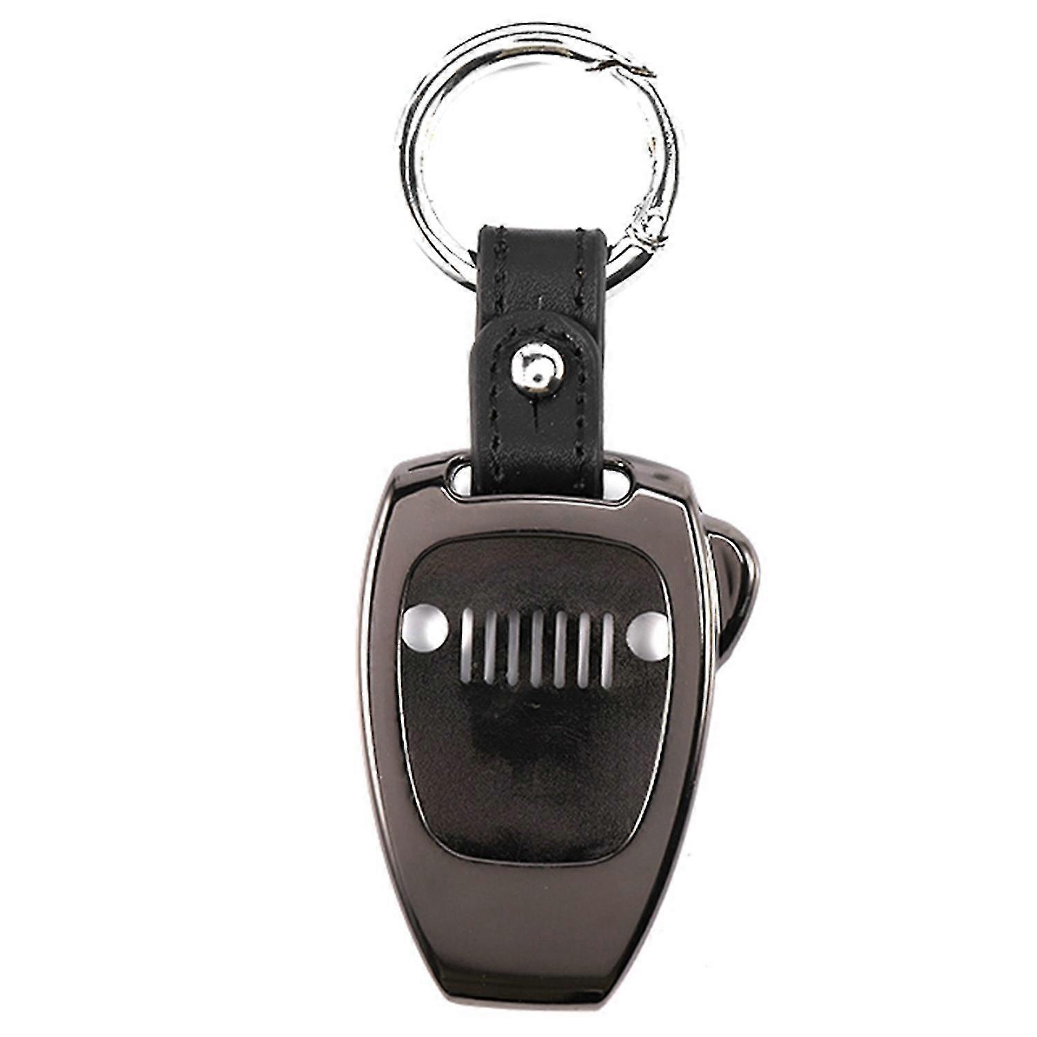Key Chain Ring Shell Cover Case Frame For Jeep Wrangler Black