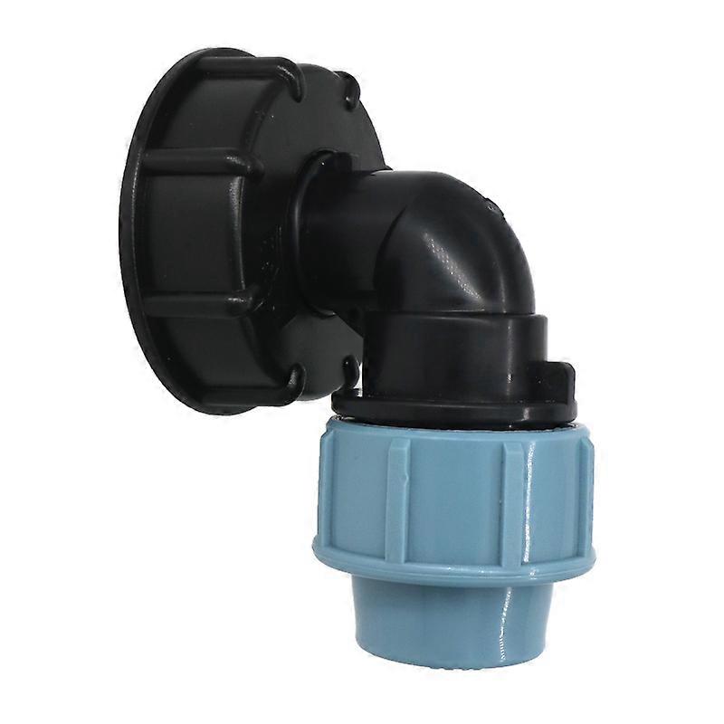 IBC-Tankadapter, S60X6 IBC-Wassertankadapter mit 25-mm-Winkelanschluss aus Polyethylen mittlerer Dichte, kompatibel mit IBC-Containern nach UK- und EU-Standard