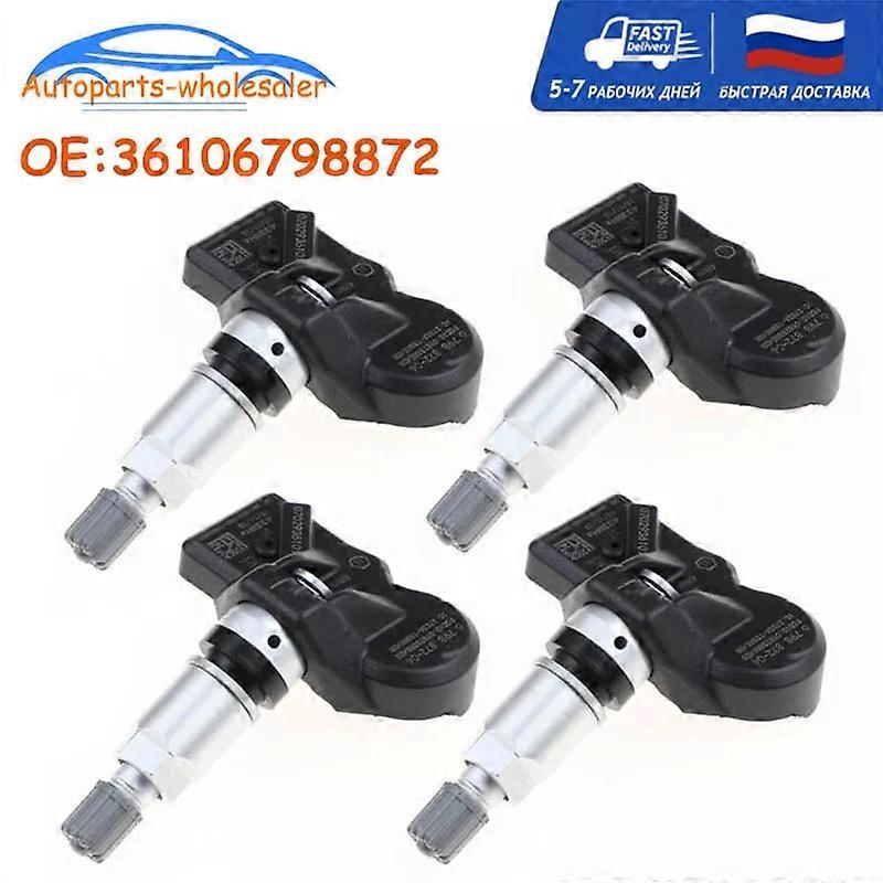 4 pcs/lot 433MHZ For BMW 5 6 7 X1 X3 X4 36106798872 36106874830 36106890964 TPMS Tire Pressure Monitoring System Car TPMS Sensor