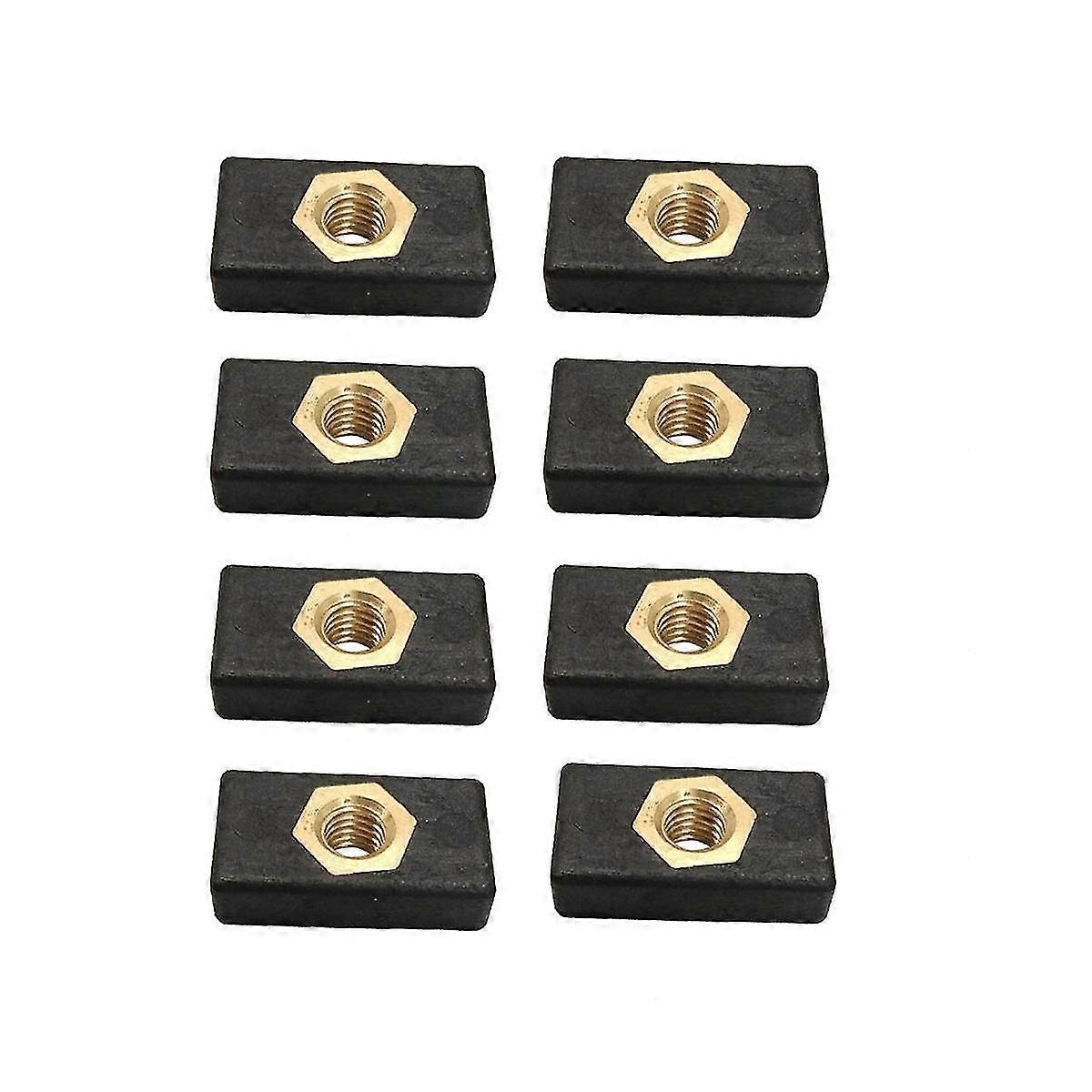 8Pcs Kayak Side Mount Slide Track Rail Sliders Fishing Rod Pole Holder Mounting Base Sliding Nut