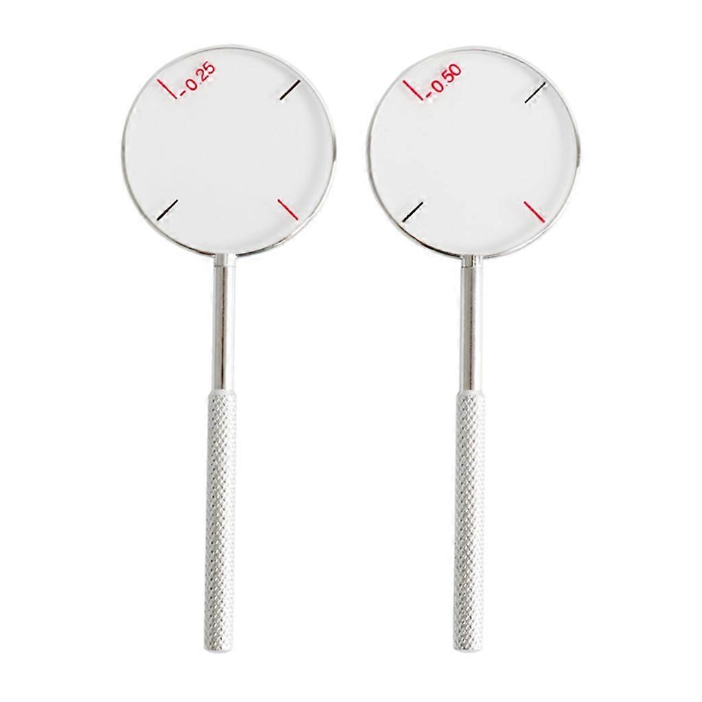 Ensemble d’outils de lentille de cylindre de croix optique rond de 2 pièces Instruments optiques dioptries
