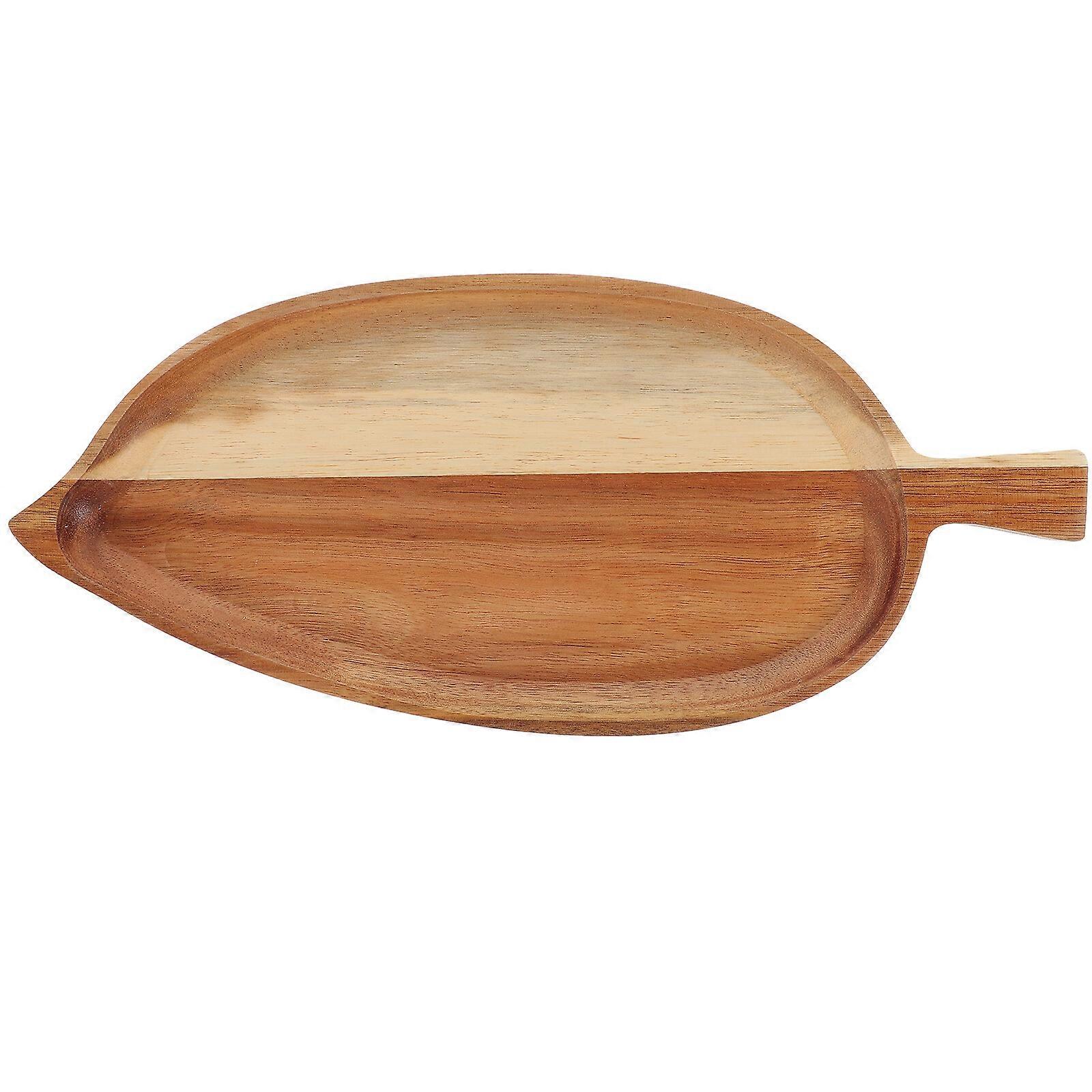 Sushi Serving Tray Sushi Plate For Restaurant Leaf Shape Sushi Tray Wood Snack Serving Plate