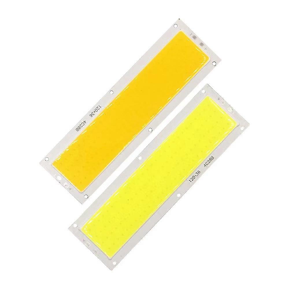 Car 120X 36Mm Cob Light Board Led Surface 12V 10W Highlight Led Automobile Light Bar Cold And Warm Natural White Light