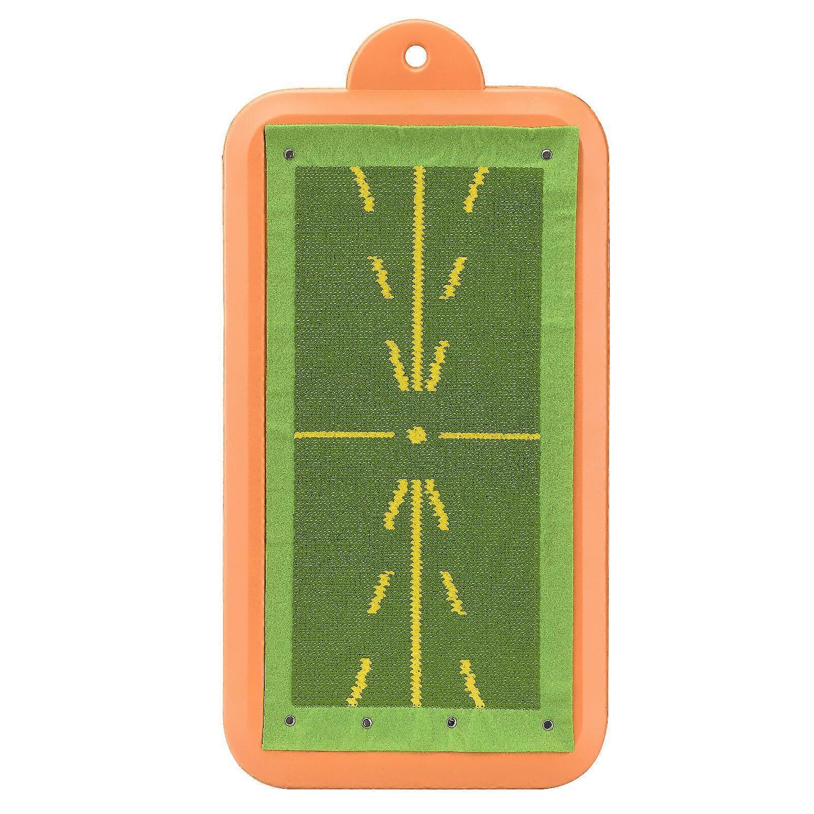 Golf Swing Training Mat with Trajectory, Durable and Lightweight (30 x 60cm, Orange Frame) - Creative Golf Gift