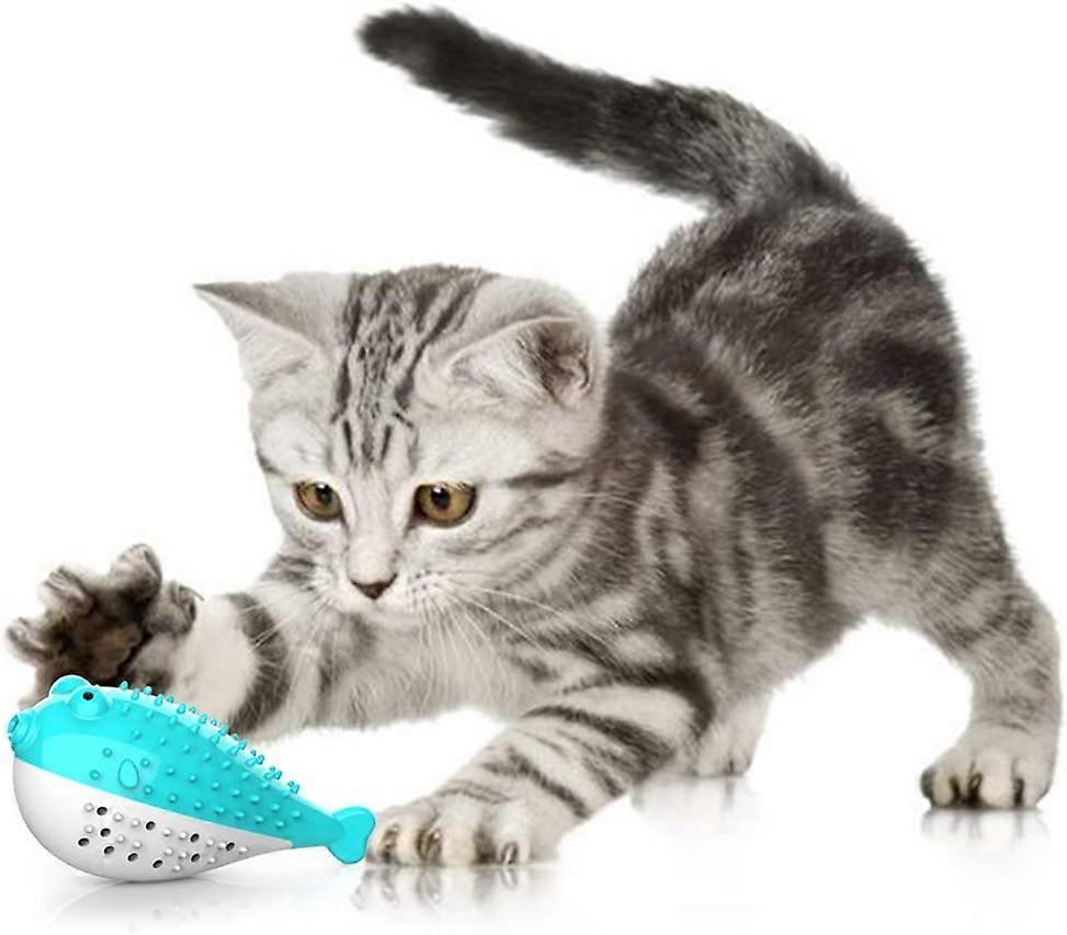 New product,Cat Tooth Toy Silicone Cat Toy Molar Tooth Chew Toy Kitten Toy Catnip Toothbrush Fish Shape Interact