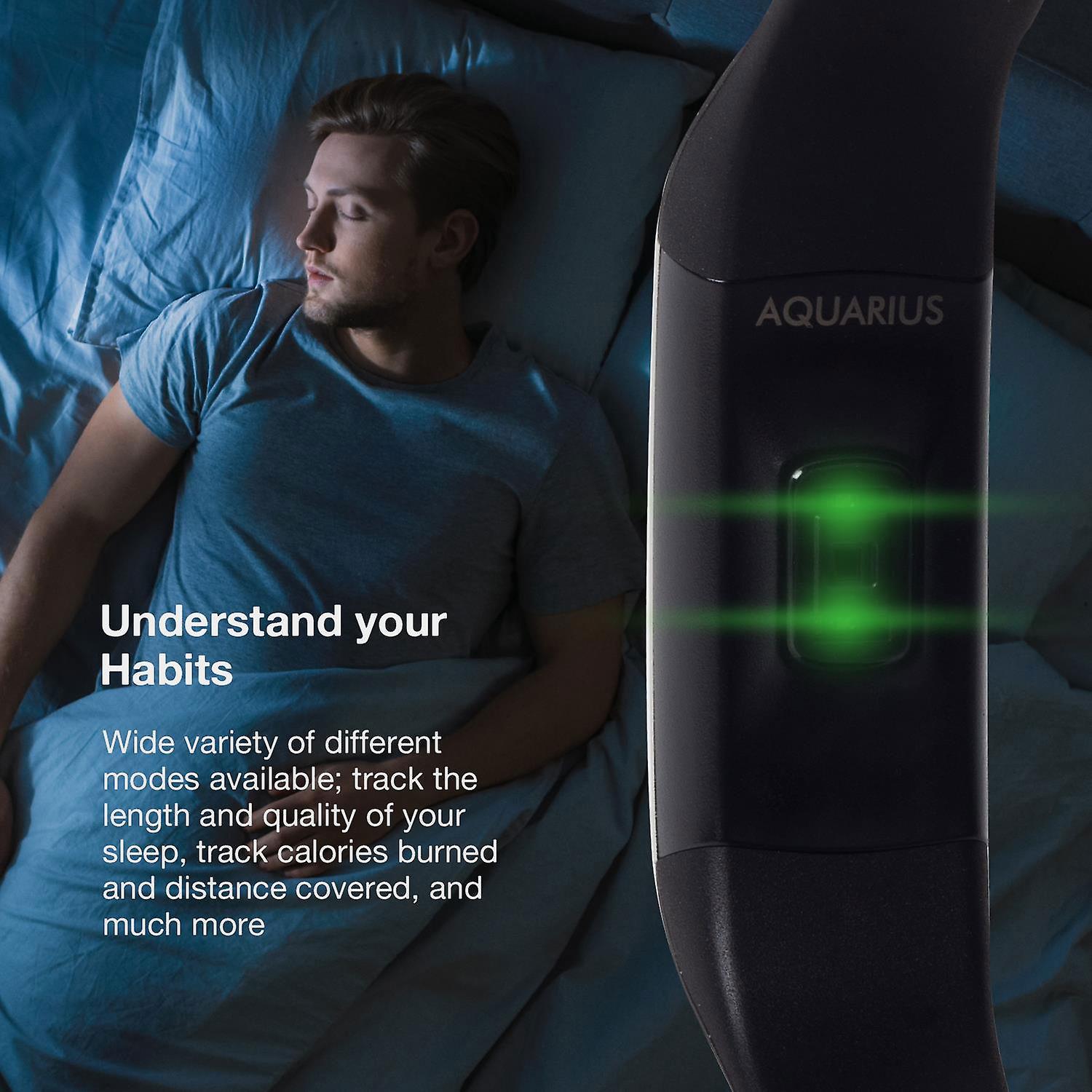 Aquarius AQ126 Waterproof Bluetooth Fitness Tracker With HRM and BPM