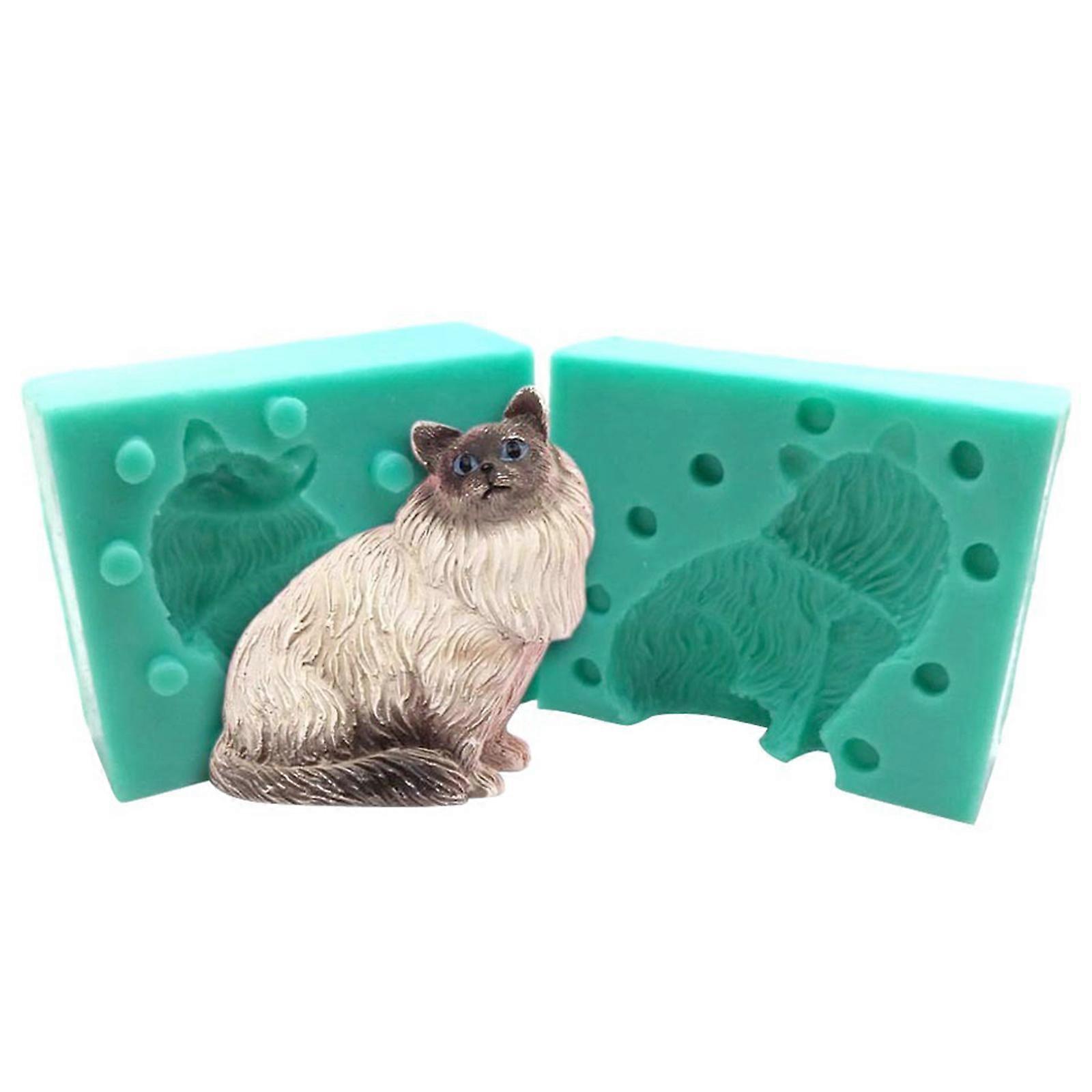 3D Dog Cat Handmade Silicone Mold Plaster Candle Soap Fondant