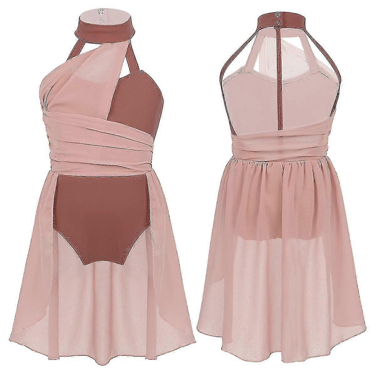 Piger Ballet Ruched Ffon Bodice Cad Tilbage Leotard