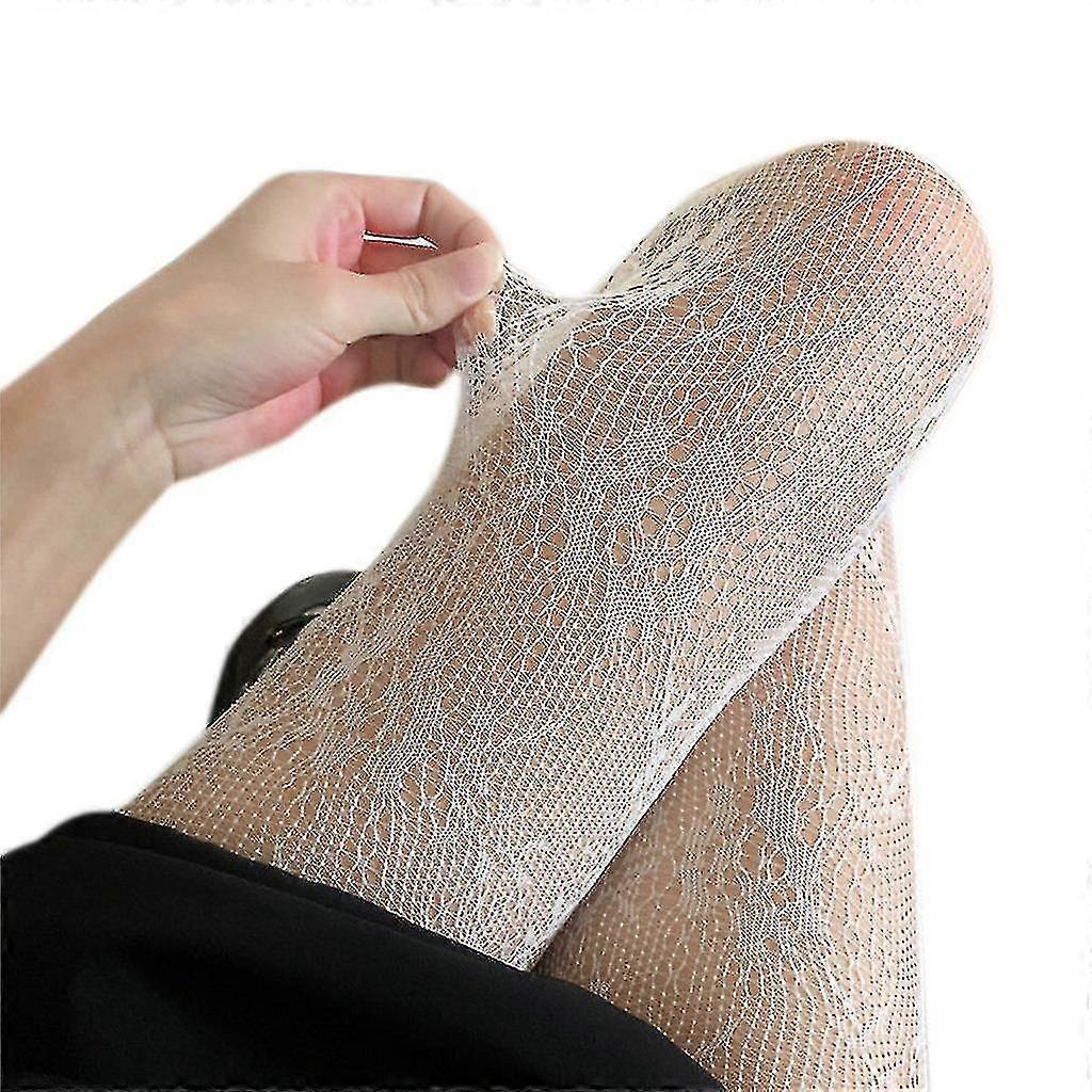 Femei Lolita Hollow Out florale dantelă chilot Fishnet Kawaii Colanti Ciorapi Excelent