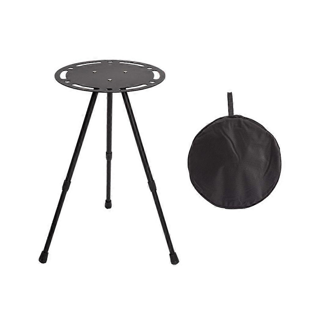 Portable Small Folding Round Table Adjustable Height Aluminum Alloy Table