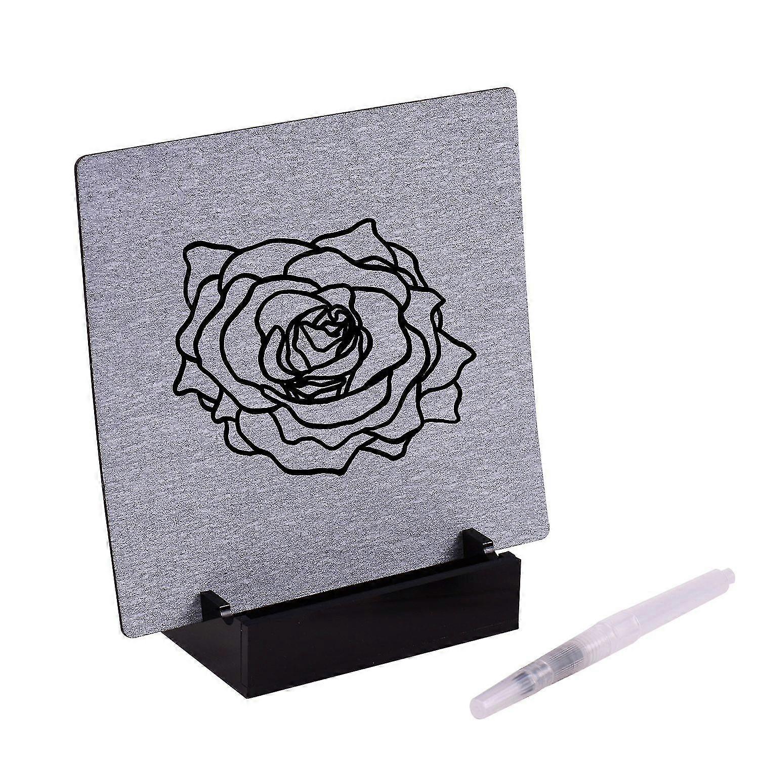 Reusable Buddha Board Artist Board Paint with Water Brush & Stand Release Pressure Relaxation Medita