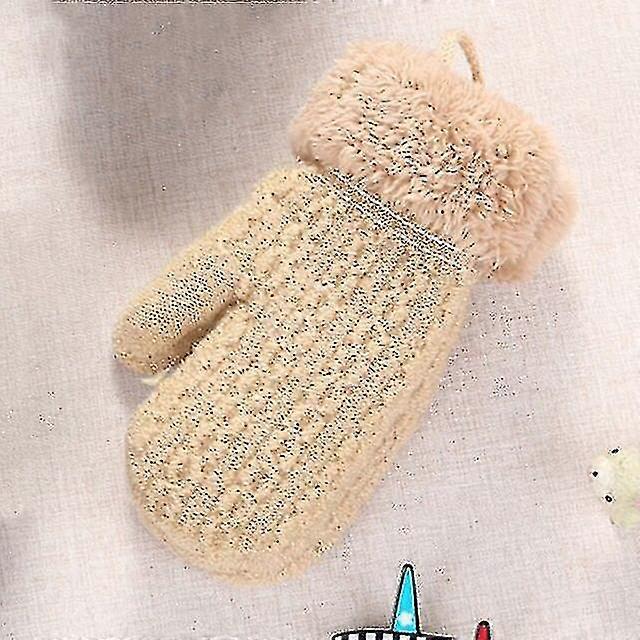 Double-layer Knitted Gloves For Children Aged 1-4
