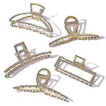 5er-Pack Haarkrallenklammern im französischen Design 4,3" rutschfester Griff für dickes Haar, langlebige Kunststoff-Backenclips Styling-Essentials