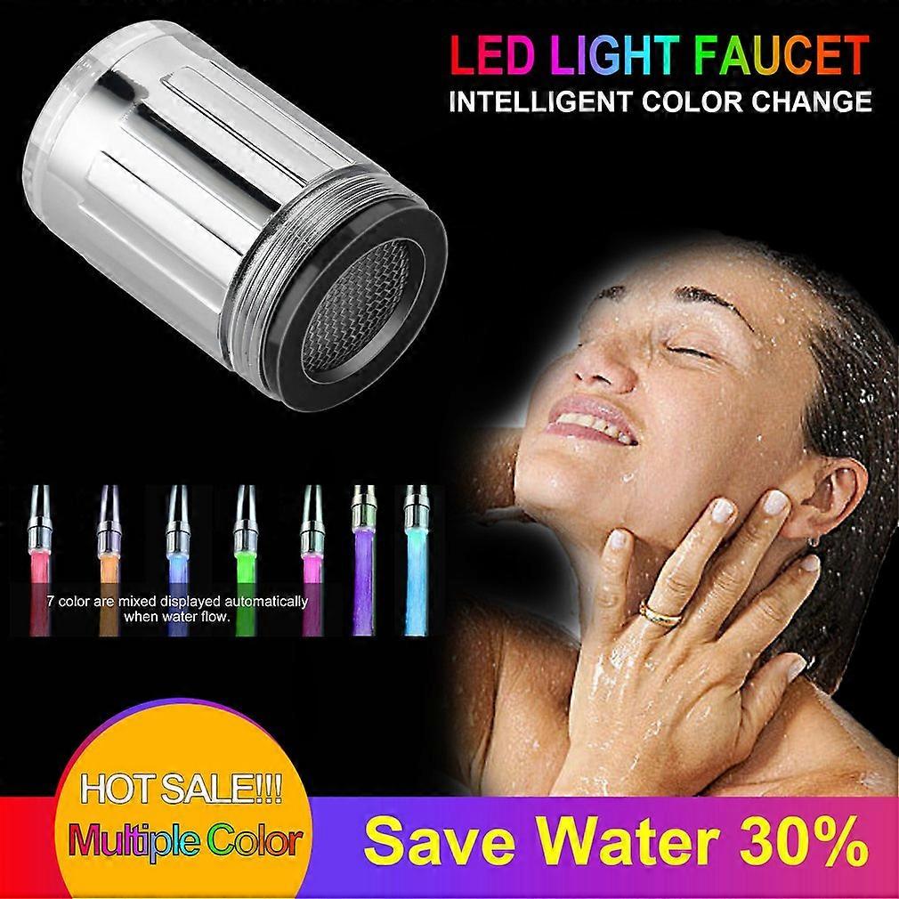 7 Color RGB Colorful LED Light Water Glow Faucet Changing Glow Kitchen Shower Tap Water Saving Luminous Faucet Nozzle Shower
