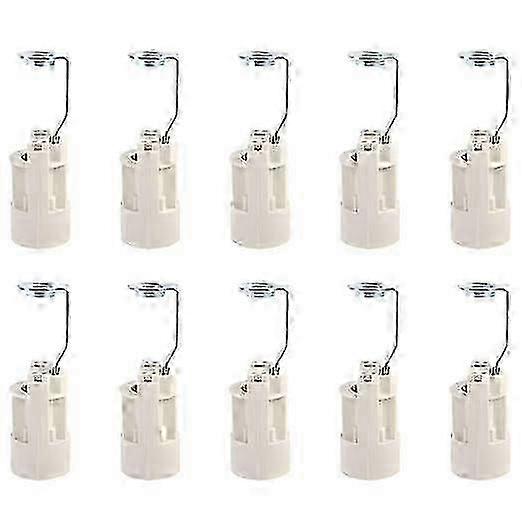 10pcs E14 Bulb Base Adjustable E14 Lamp Sockets Converter E14 Sockets Bayonet Socket Candle Lamp Holder For Led Bulb(white)