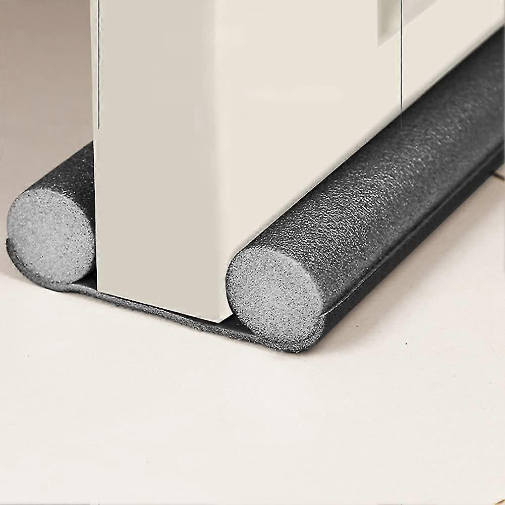 Door Draft Stopper, Under Door Bottom Sound Light Proof Reduce Noise Washable Adjustable Door Sweep Bla,2939