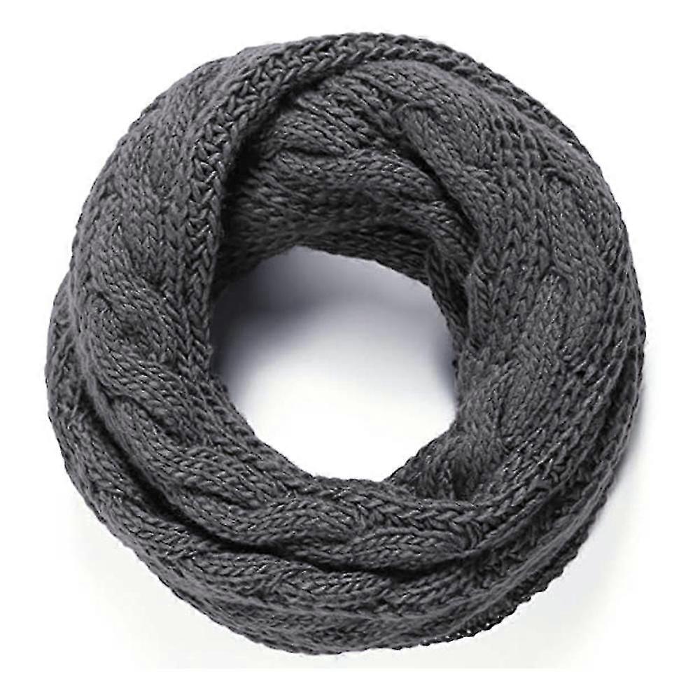 Autumn And Winter Warmth And Thickened Bib Two Circles Woolen Twist Scarf Winter Ladies Knitted Collar