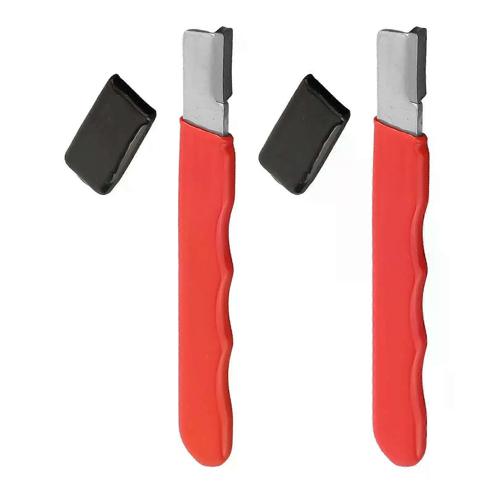 2pcs Mini Portable Sharpener With Lid Metal Pruning Sharpening Stone Multifunction Garden Shear Scissors Sharpener