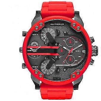 Roestvrij staalhorloge voor mannen met wijzerplaat Quartz mannen horloges Dz modieuze horloges voor mannen horloges 7370 rood