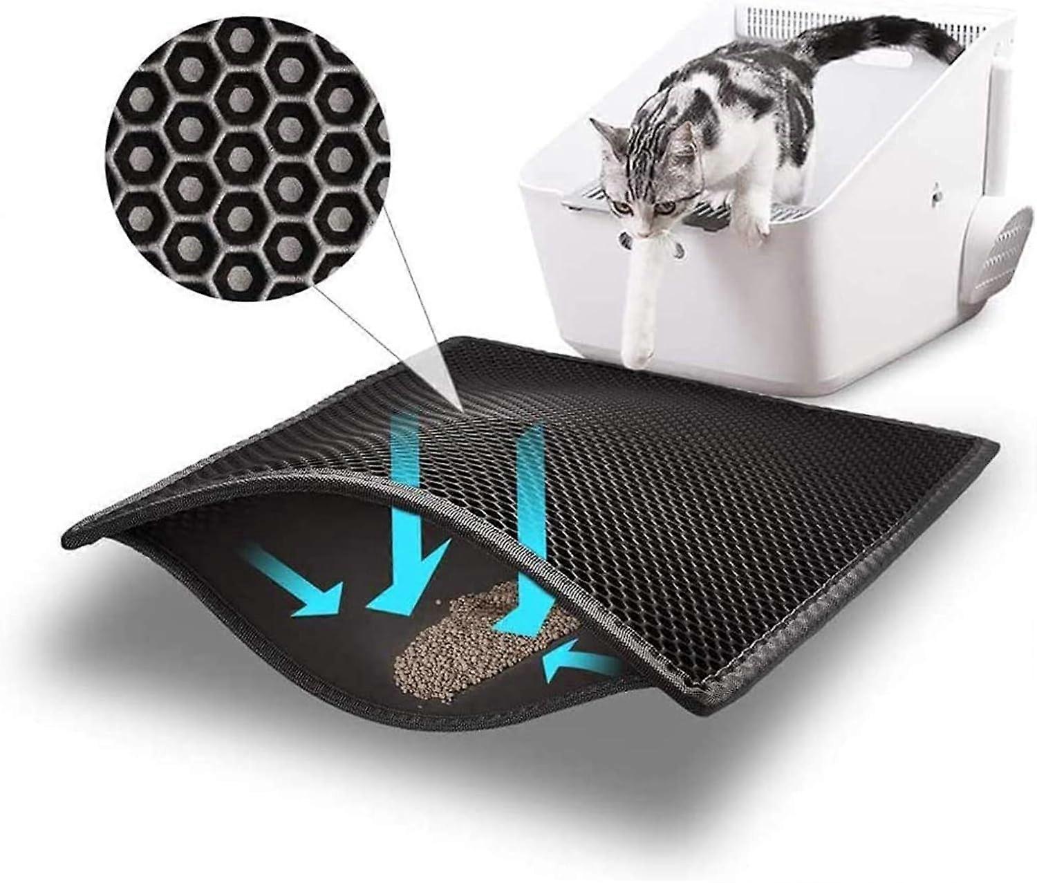 Cat Litter Mat, Honeycomb Design, Waterproof, Double Layer