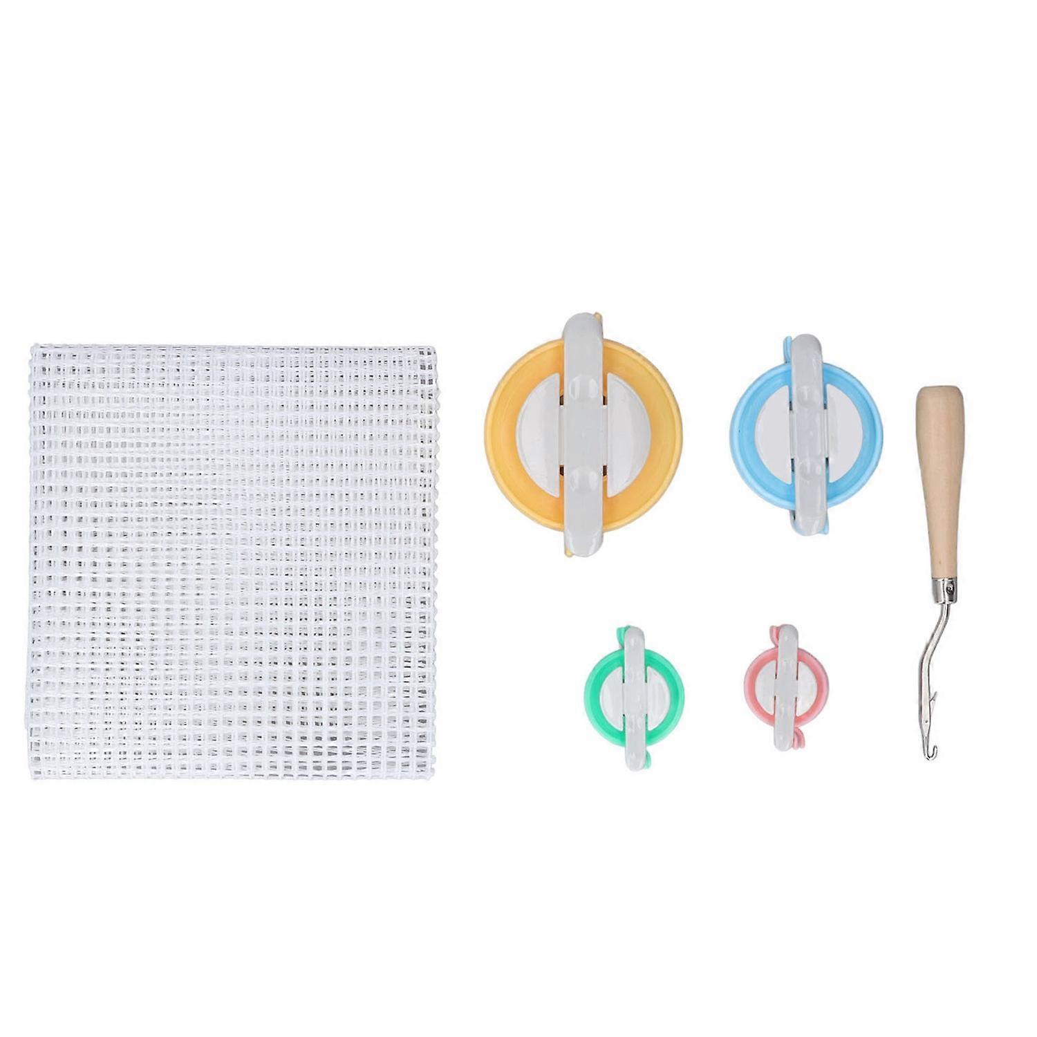 Rug Hooking Mesh Kit Durable Carpet Making Punch Needle Gridding Cloth Knitting Loom Latch Hook Rug