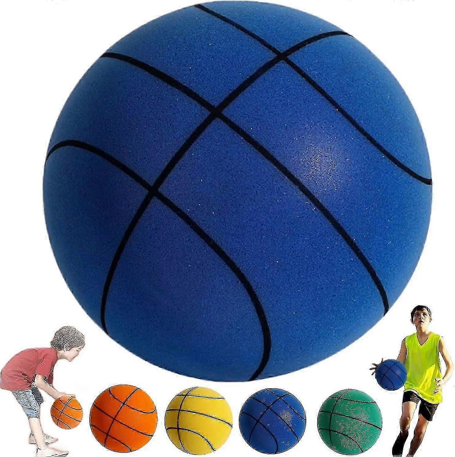 B-the Handleshh Silent Basketball,silent Basketball Dribbling Indoor,uncoated High Density Foam Ball Safe Quiet Basketball