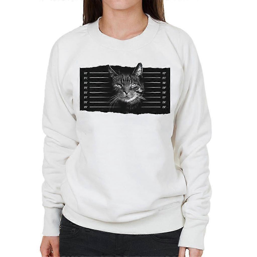 Cat Mugshot Damen Sweatshirt