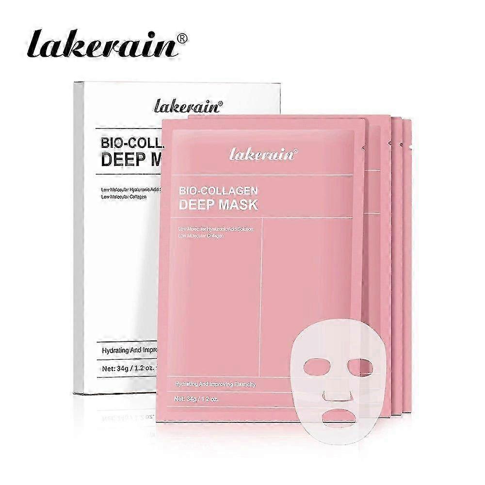 Bio Deep Collagen Face Mask, 4PCS Deep Collagen Overnight Face Mask, Hydrating Collagen Face Mask, Collagen Anti Wrinkle Lifting Mask Glow & Rejuvenat