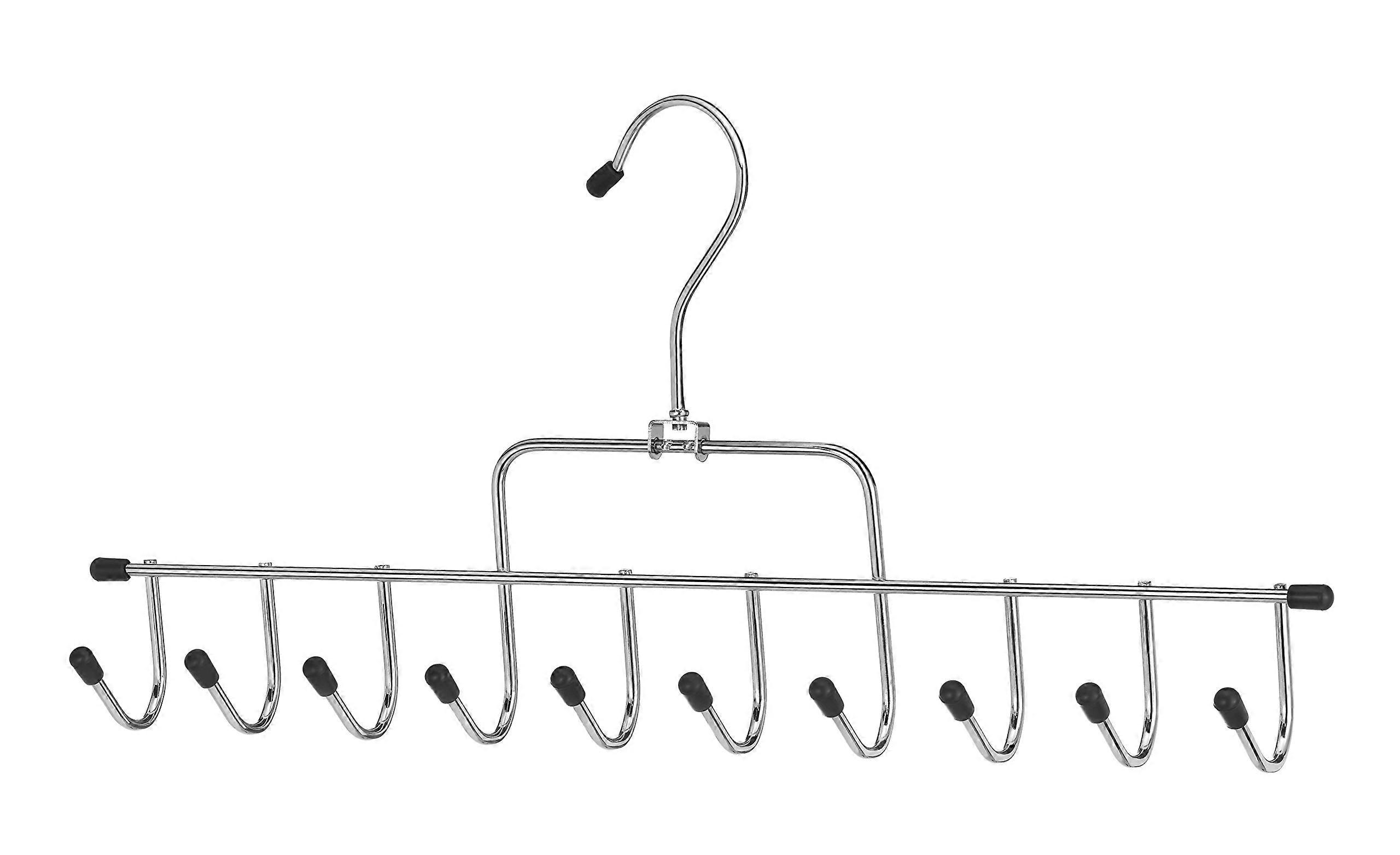 10 Hook Chrome & Black Accessory Hanger