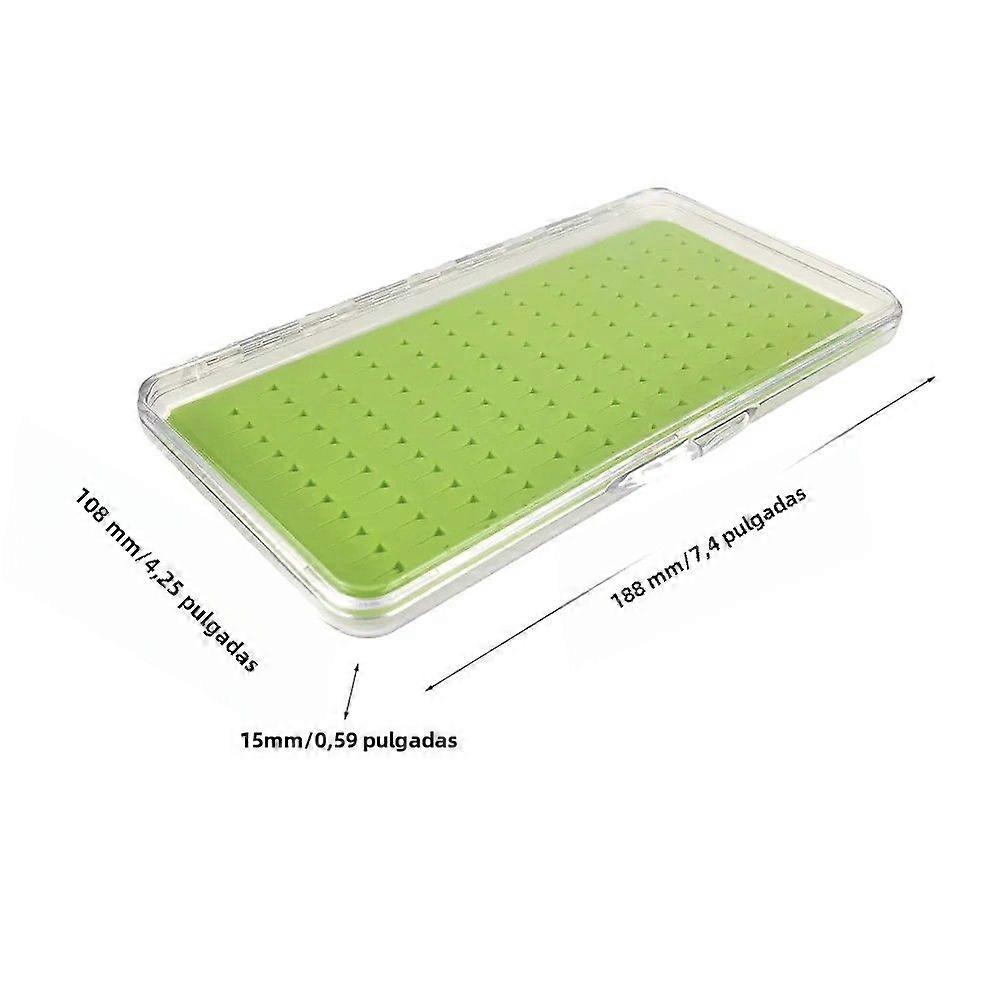 Super Slim Transparent Fishing Box With Silicone Insert For Storing Fishing Flies Plastic Material