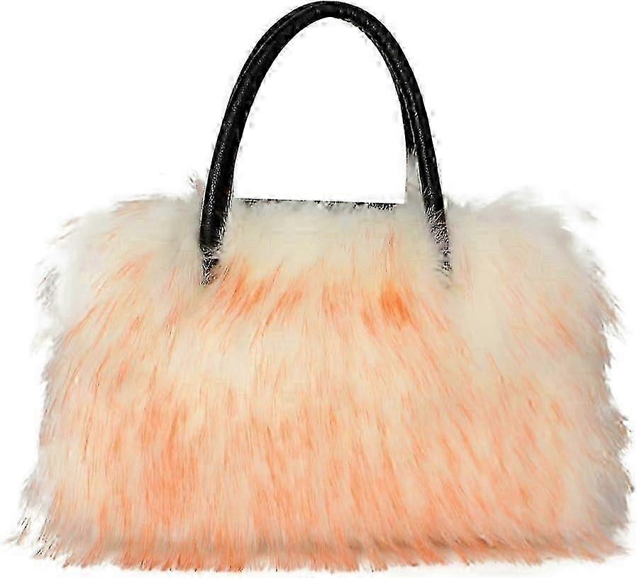Furry Shoulder Bag for Women Fuzzy Faux Fur Large Tote Handbag Cute Soft Fluffy Purse