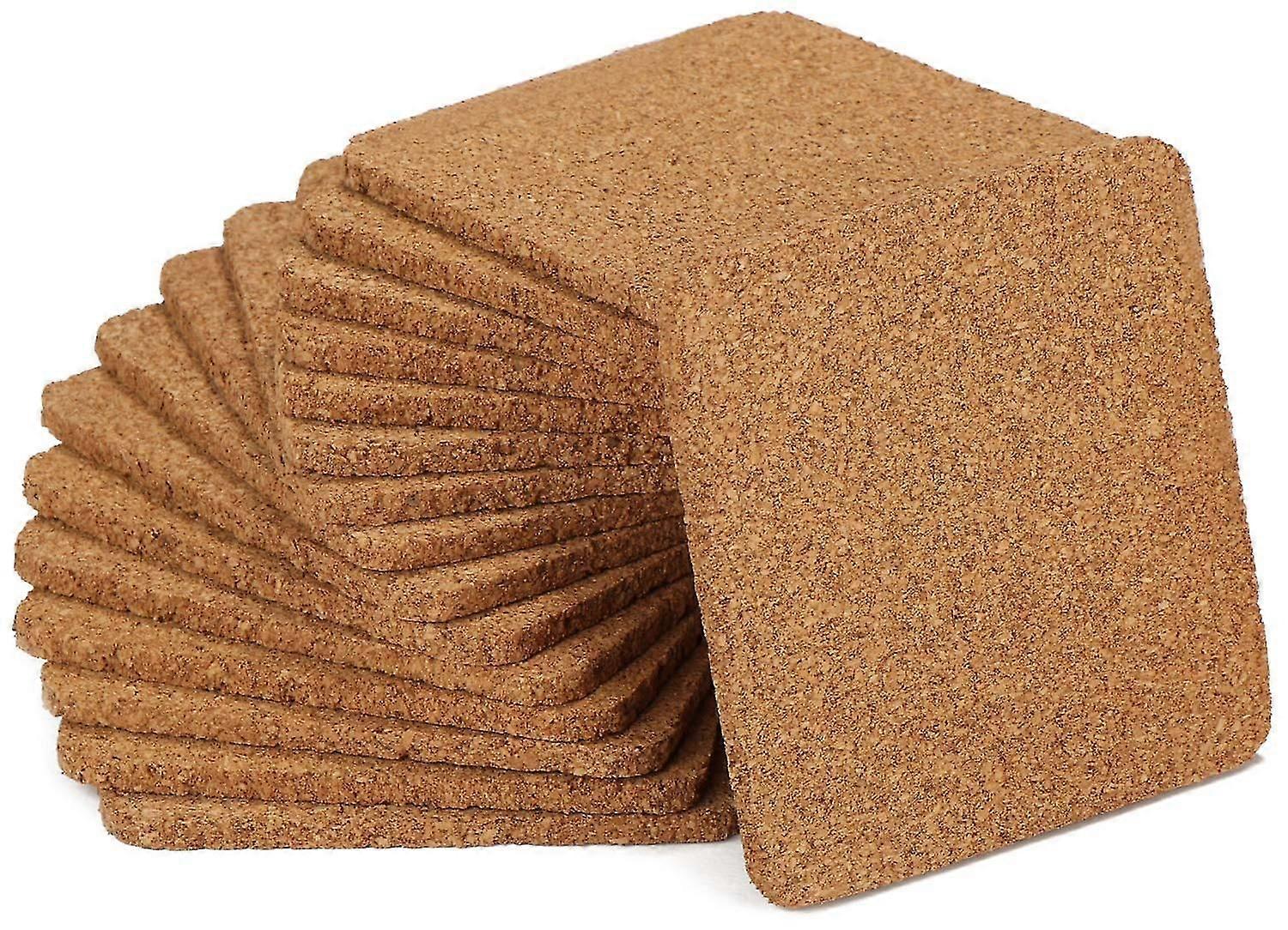 20x Cork Coasters For Drinks - Round Drink Coasters - Made Of Cork