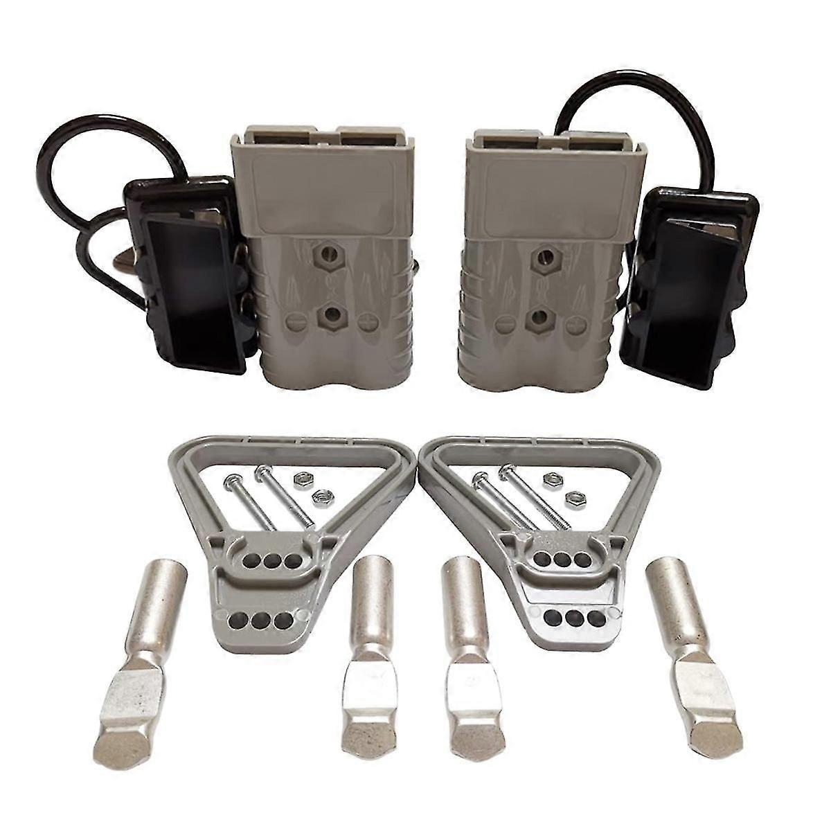 2Pcs 350A 2AWG Battery Power Connector Cable Quick Connect Disconnect Kit compatible with Anderson Connector fo