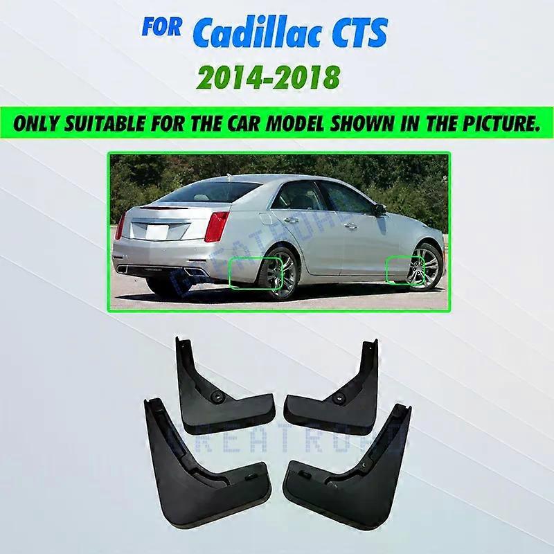 unique 4pcs/set Car Front Rear Mud Flaps For Cadillac CTS 2014-2018 Mudflaps Splash Guards Mud Flap Mudguards Fender 2015 2016 2017