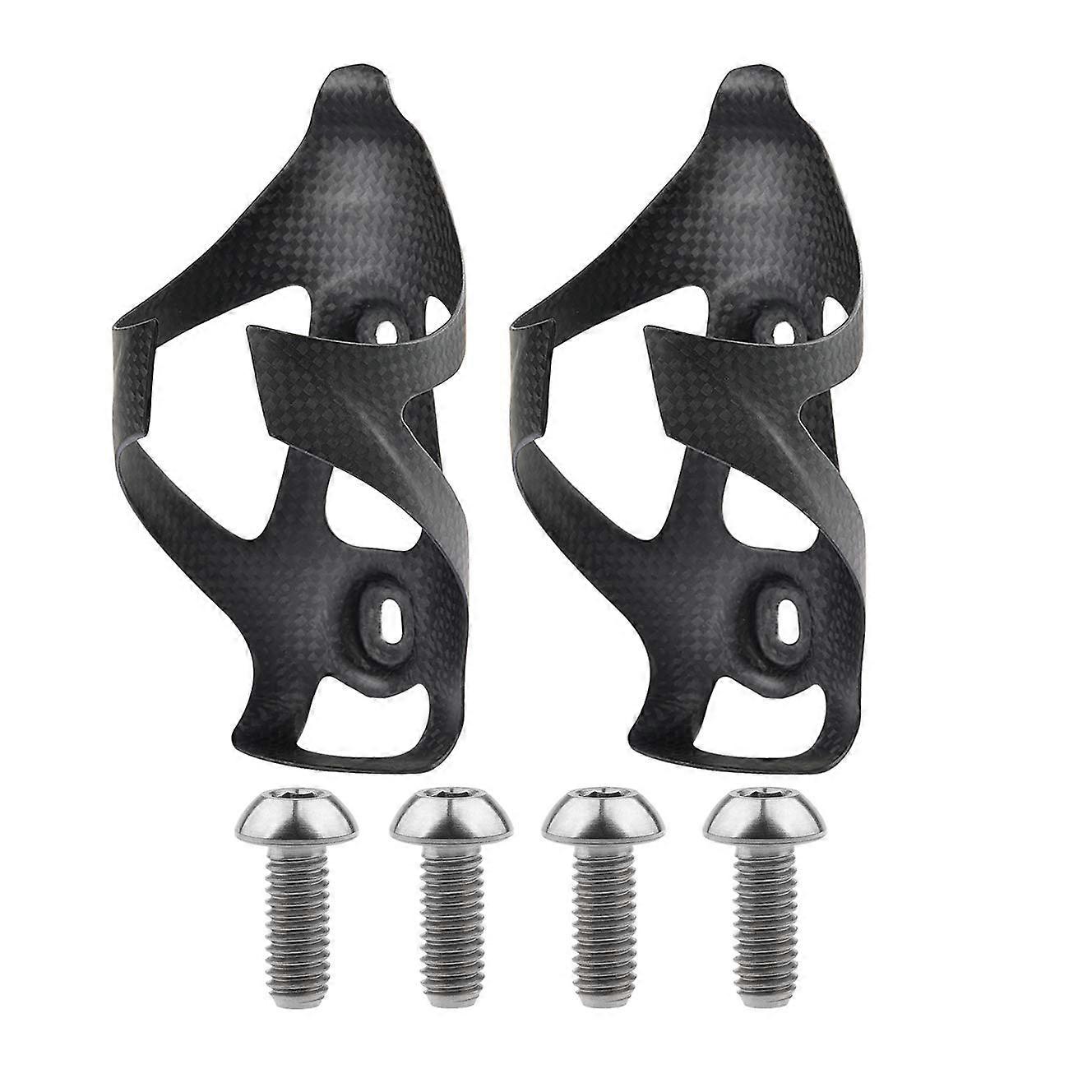 2er Pack Fahrrad Trinkflaschenhalter Halter Halterungen Vollkohlefaser Matt
