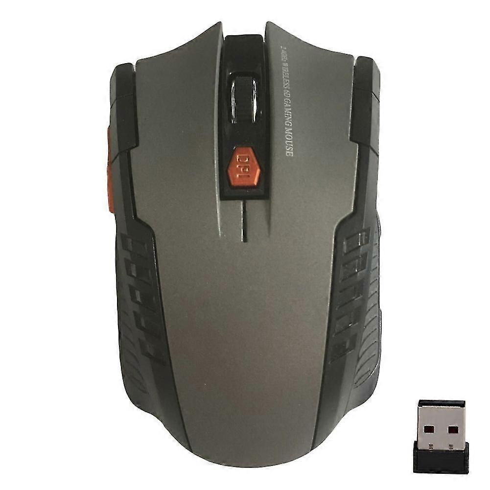 Ergonomic 6 Keys 1600DPI 2.4GHz Wireless Gaming Mouse USB Receiver for PC Laptop