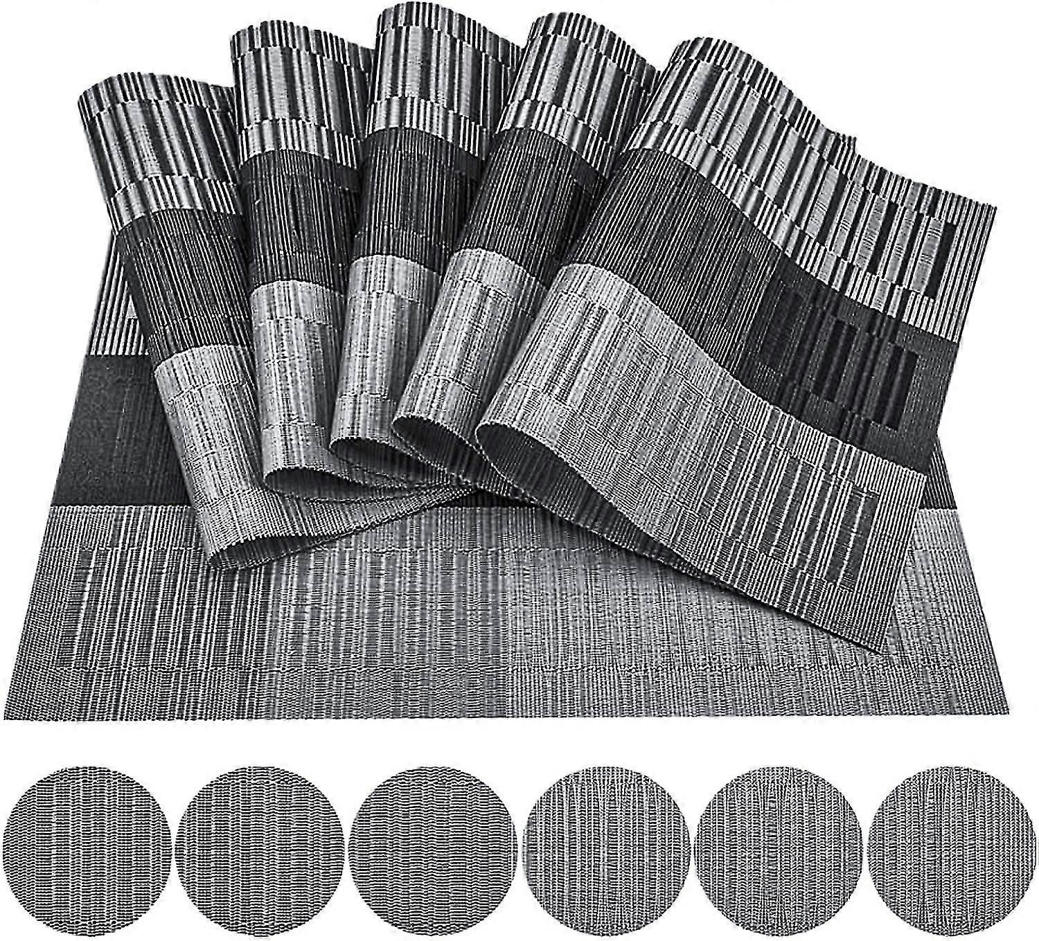 Set Of 6 Placemats, Washable Placemats, Wipeable Placemats, Set Of 6 45x30cm